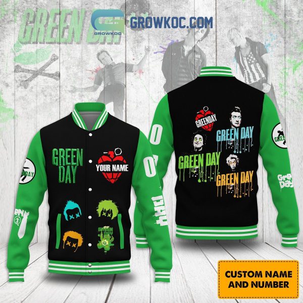 Green Day Fan Name Personalized Baseball Jacket