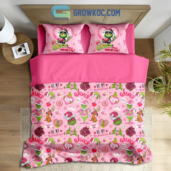 Grinch Be My Valentine Bedding Set