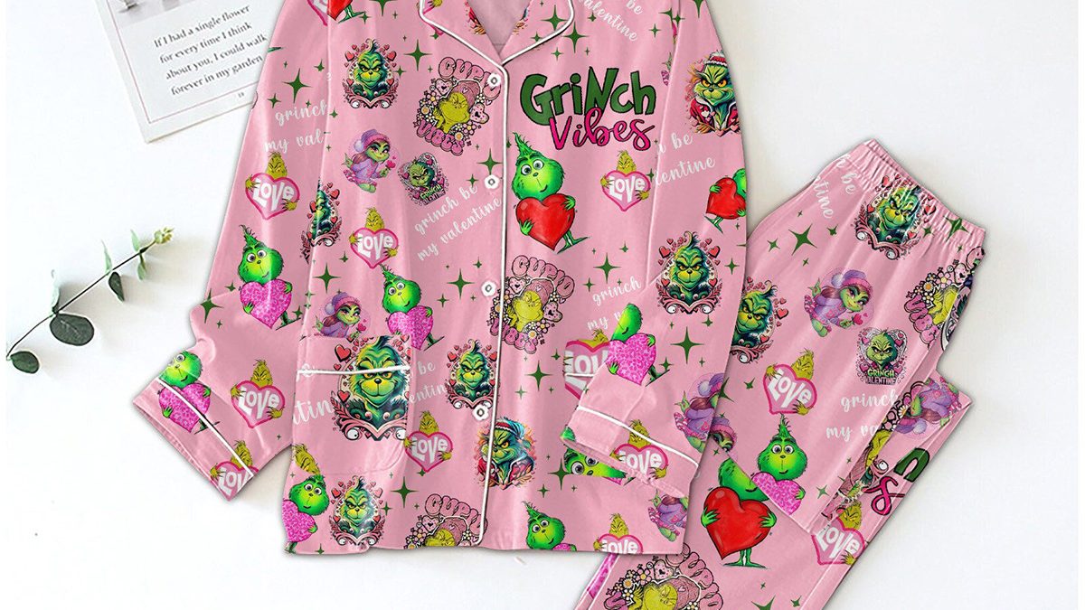 Grinch 2 Piece Pajama Set - Pink/Purple