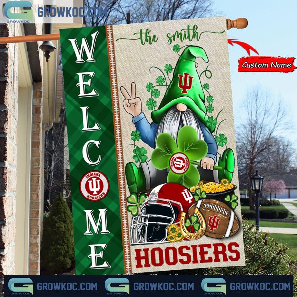 Indiana Hoosiers St. Patrick’s Day Shamrock Personalized Garden Flag