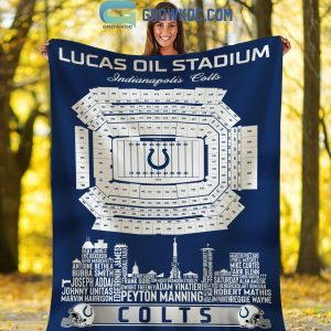 Indianapolis Colts Lucas Oil Stadium Legends Fleece Blanket Quilt