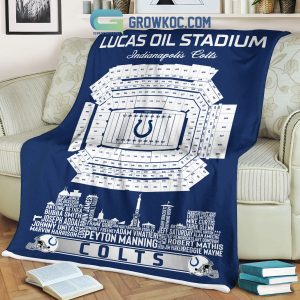 Indianapolis Colts Lucas Oil Stadium Legends Fleece Blanket Quilt