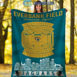 Jacksonville Jaguars EverBank Stadium Legends Fleece Blanket Quilt