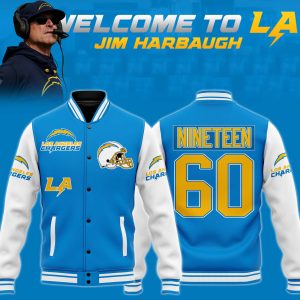 Jim Harbaugh Los Angeles Chargers Nineteen Baseball Jacket