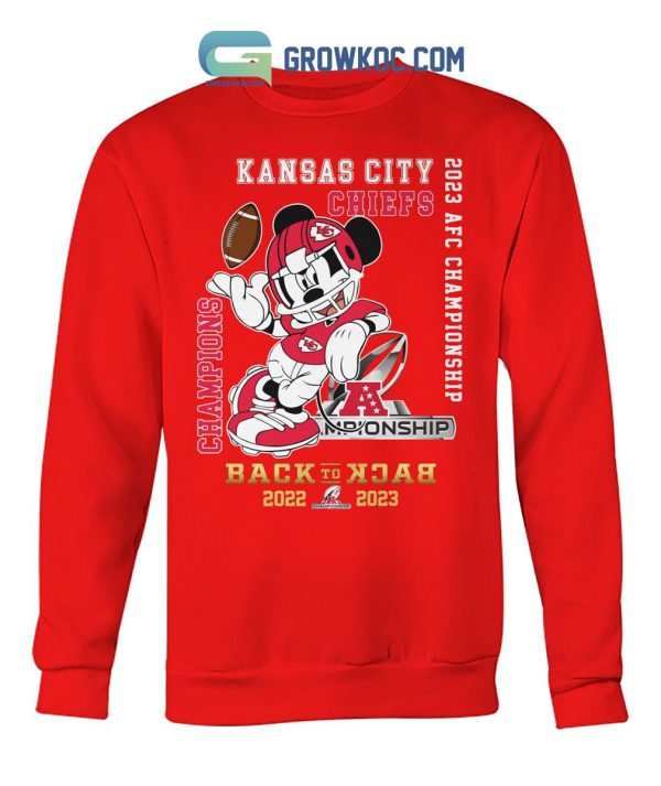 Kansas City Chiefs 2023 AFC Back To Back Champions Mickey Love T Shirt