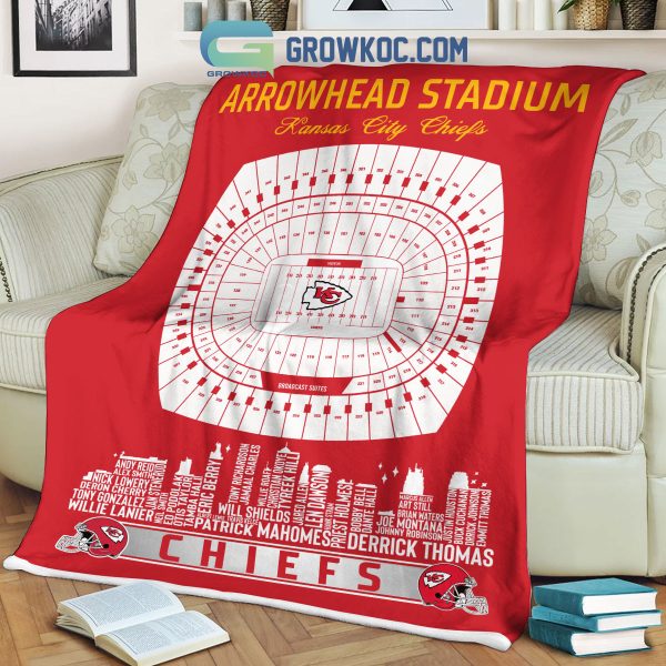 Kansas City Chiefs Arrowhead Stadium Legends Fleece Blanket Quilt