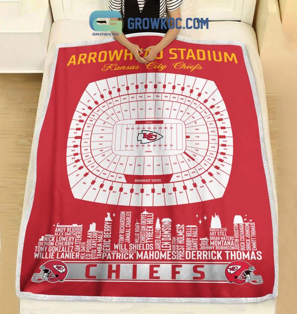 Kansas City Chiefs Arrowhead Stadium Legends Fleece Blanket Quilt