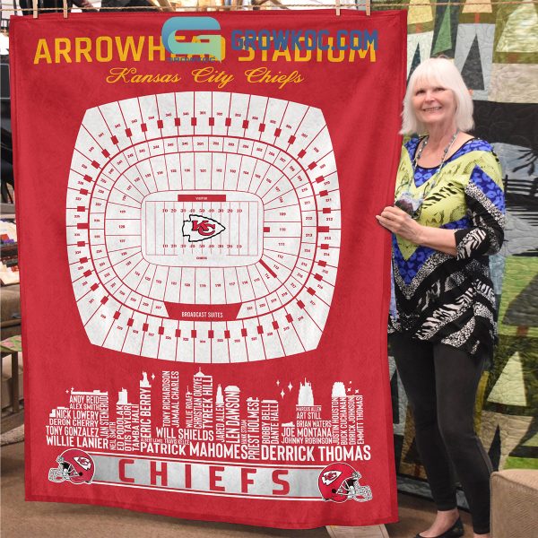 Kansas City Chiefs Arrowhead Stadium Legends Fleece Blanket Quilt