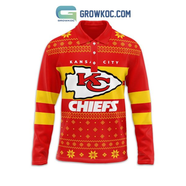 Kansas City Chiefs Fan Personalized Long Sleeve Polo Shirts