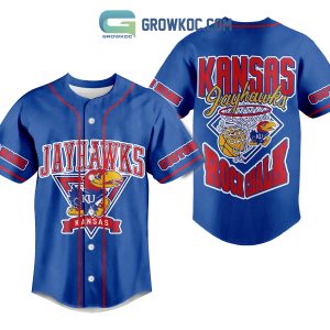 Kansas Jayhawks Rock Chalk Personalized Fan Baseball Jersey