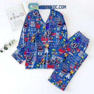 Kansas Jayhawks Rock Chalk Polyester Pajamas Set
