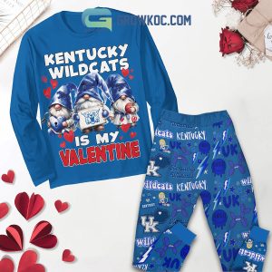 Kentucky Wildcats My Valentine Fleece Pajamas Set Long Sleeve