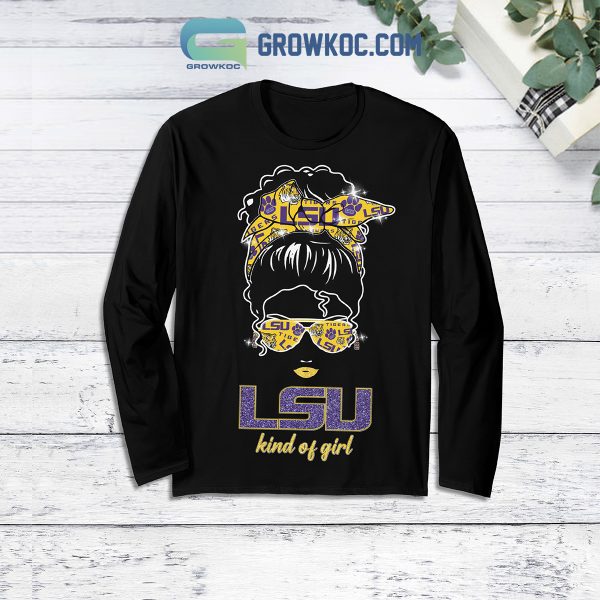 LSU Tigers Kind Of Girl Fleece Pajamas Set Long sleeve