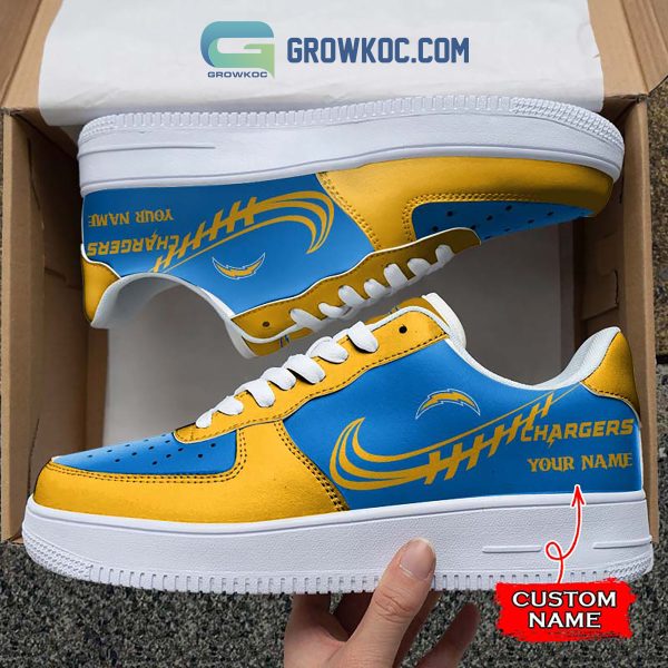 Los Angeles Chargers Personalized Air Force 1 Sneaker Shoes