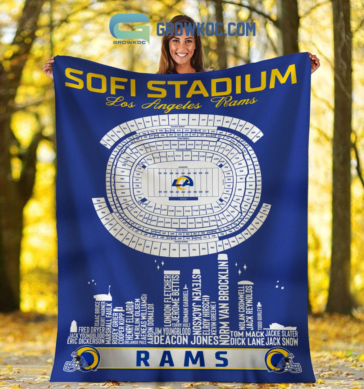 La rams fleece discount blanket