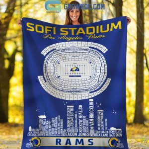 Los Angeles Rams SoFi Stadium Legends Fleece Blanket Quilt