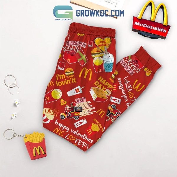 McDonald Ger More Fast Food Fleece Pajamas Set