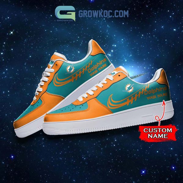 Miami Dolphins Personalized Air Force 1 Sneaker Shoes