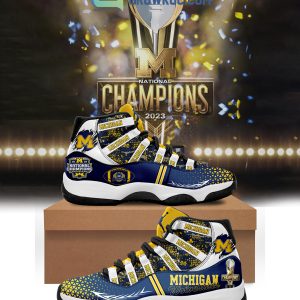 Michigan Wolverines 2023 National Champions Go Blue Air Jordan 11 Shoes