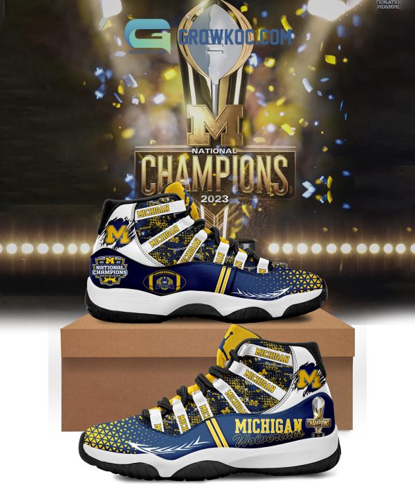 Michigan Wolverines 2023 National Champions Go Blue Air Jordan 11 Shoes