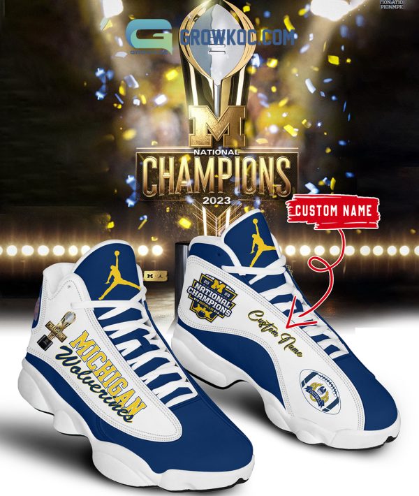 Michigan Wolverines 2023 National Champions Personalized Air Jordan 13 Shoes