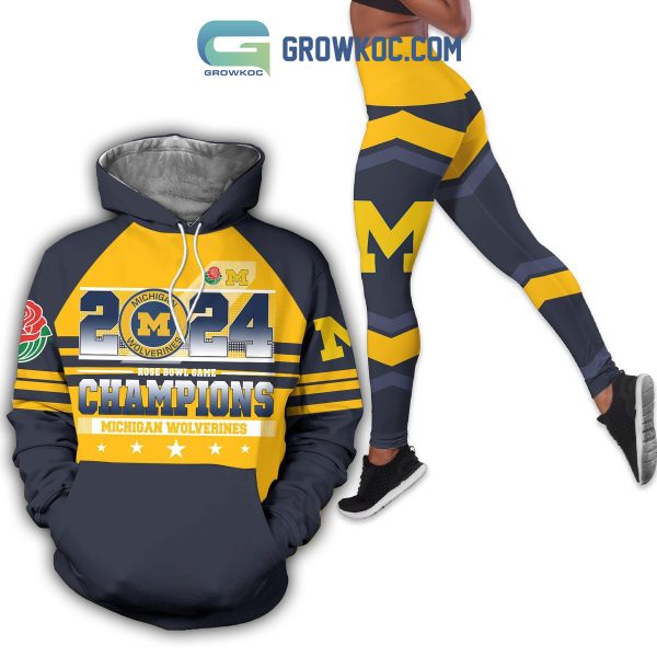 Michigan Wolverines 2024 Rose Bowl Game Champions Hoodie Leggings Set