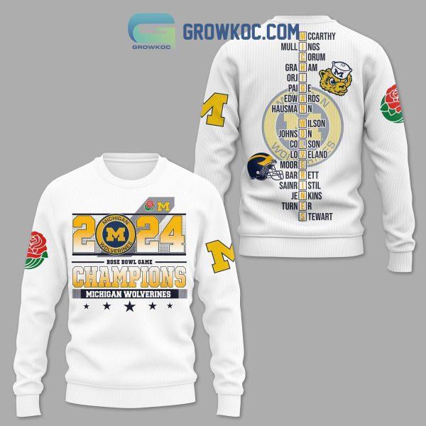 Michigan Wolverines 2024 Rose Bowl Game Champions Hoodie T Shirt