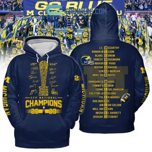 Michigan Wolverines CFP National Champions 2023 Navy Hoodie Shirts