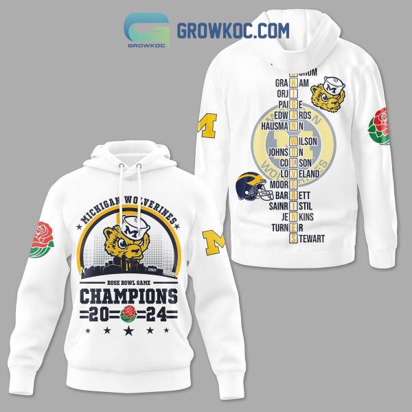 Michigan Wolverines Champions 2024 Rose Bowl Game Hoodie T Shirt