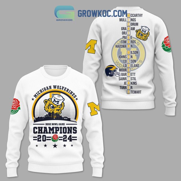 Michigan Wolverines Champions 2024 Rose Bowl Game Hoodie T Shirt