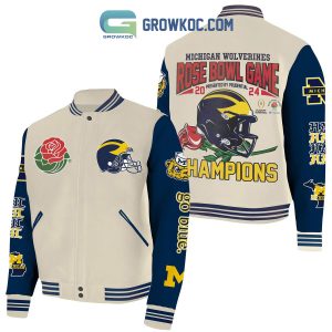 Michigan Wolverines Go Blue Rose Bowl Game Baseball Jacket