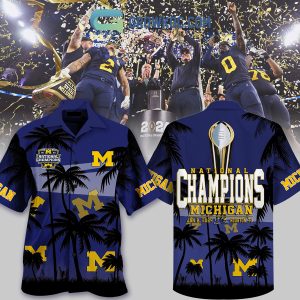 Michigan Wolverines National Champions 2023 Hawaii Shirts Navy