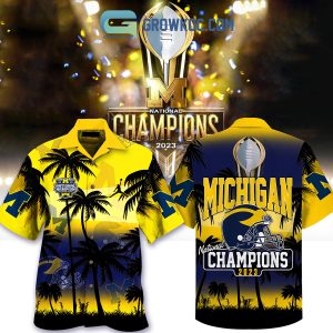 Michigan Wolverines National Champions 2023 Hawaii Shirts Yellow