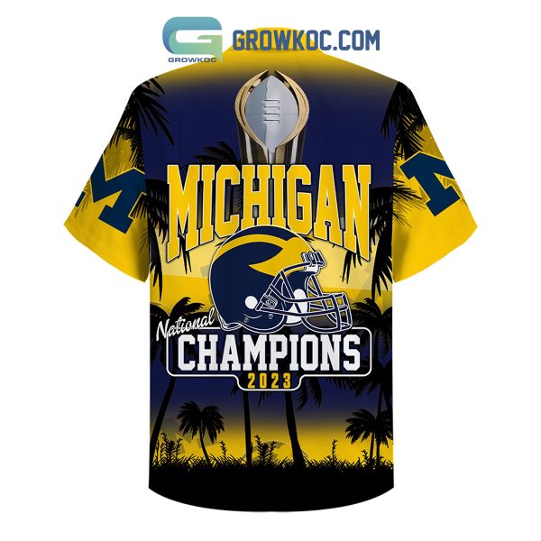 Michigan Wolverines National Champions 2023 Hawaii Shirts Yellow