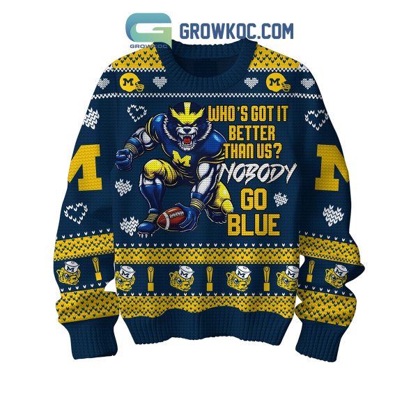 Michigan Wolverines Nobody Better Than Us Ugly Sweater