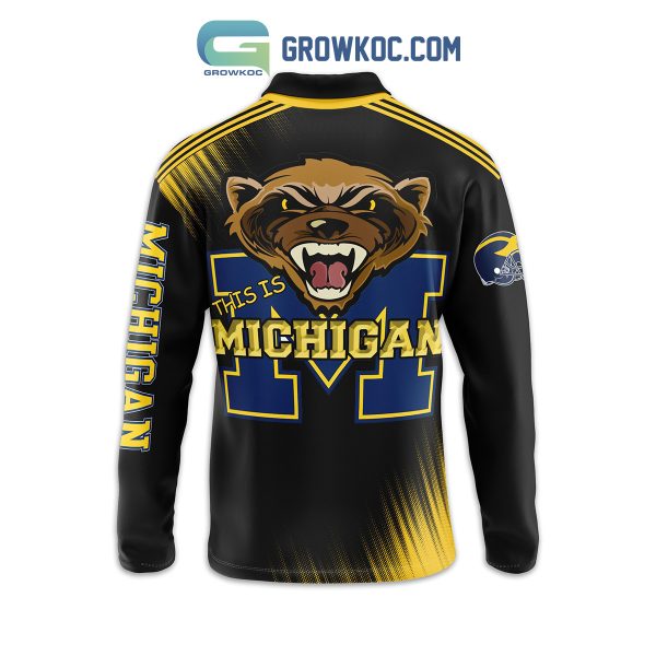 Michigan Wolverines This Is Michigan Long Sleeve Polo Shirt