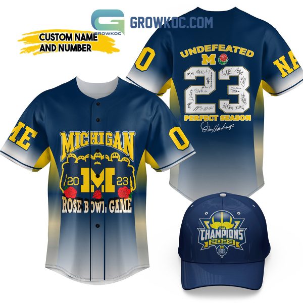Michigan Wolverines Undefeated 2023 Perfect Season Personalized Baseball Jersey