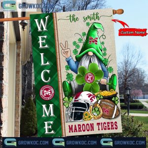 Morehouse Maroon Tigers St. Patrick’s Day Shamrock Personalized Garden Flag