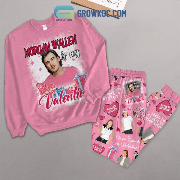 Morgan Wallen My Valentine Fleece Pajamas Set Long Sleeve