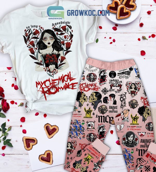 Mychemical Romance Valentine Fleece Pajamas Set