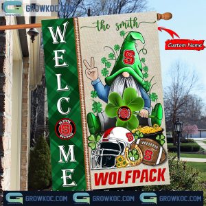 NC State Wolfpack St. Patrick’s Day Shamrock Personalized Garden Flag