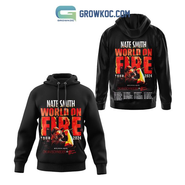 Nate Smith World On Fire Tour 2024 Hoodie Shirts