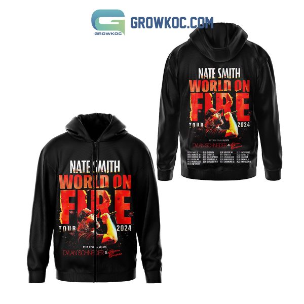 Nate Smith World On Fire Tour 2024 Hoodie Shirts