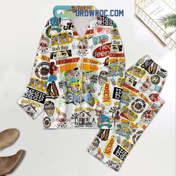 Neckdeep Live In America 2024 Polyester Pajamas Set