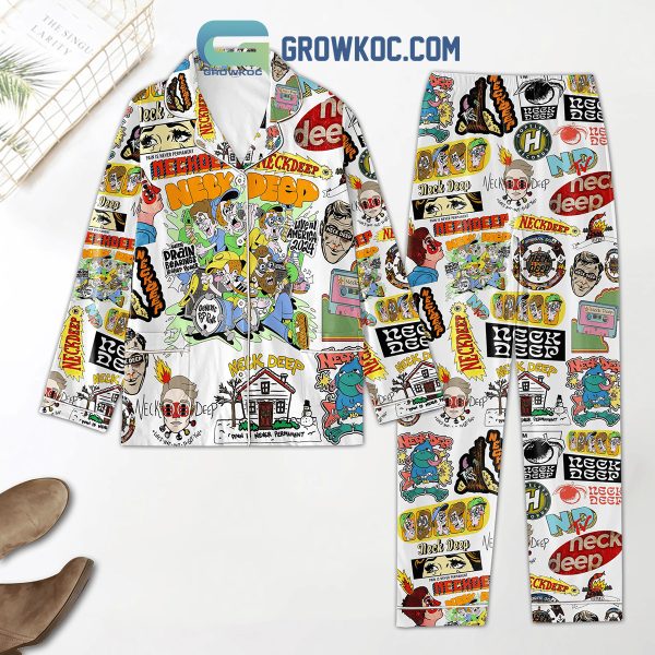 Neckdeep Live In America 2024 Polyester Pajamas Set