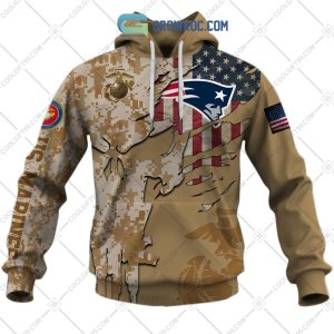 New England Patriots Marine Camo Veteran Personalized Hoodie Shirts
