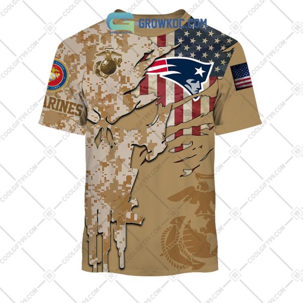 New England Patriots Marine Camo Veteran Personalized Hoodie Shirts