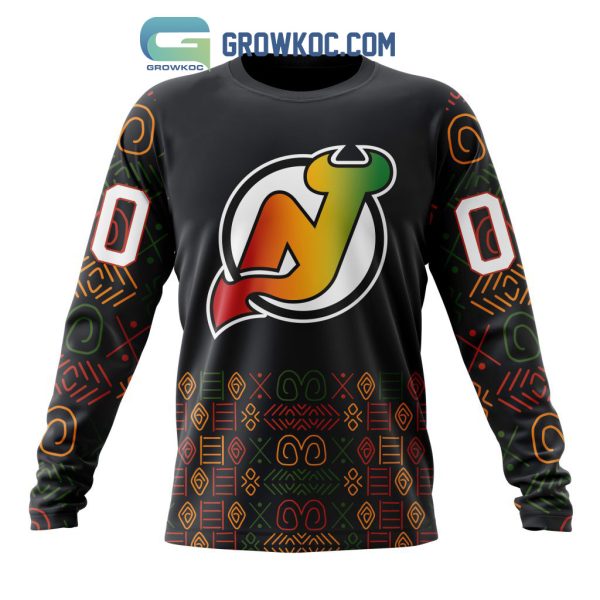 New Jersey Devils Black History Month Personalized Hoodie Shirts