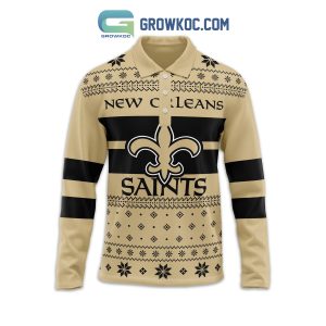New Orleans Saints Fan Personalized Long Sleeve Polo Shirts