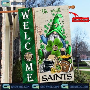 New Orleans Saints St. Patrick’s Day Shamrock Personalized Garden Flag